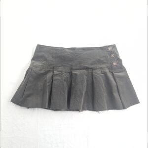 Xers Corduroy Micro Mini Skirt Pleated Y2K SleazeRevival Grunge Junior's XL